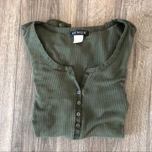 Venus Ribbed Henley Top